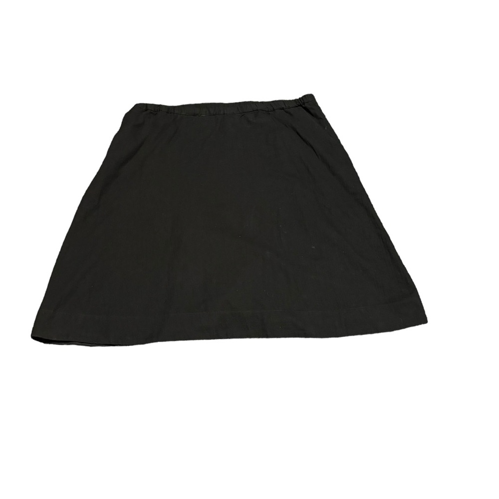 Eileen Fisher Black Cotton A-line skirt. Size XL. EUC